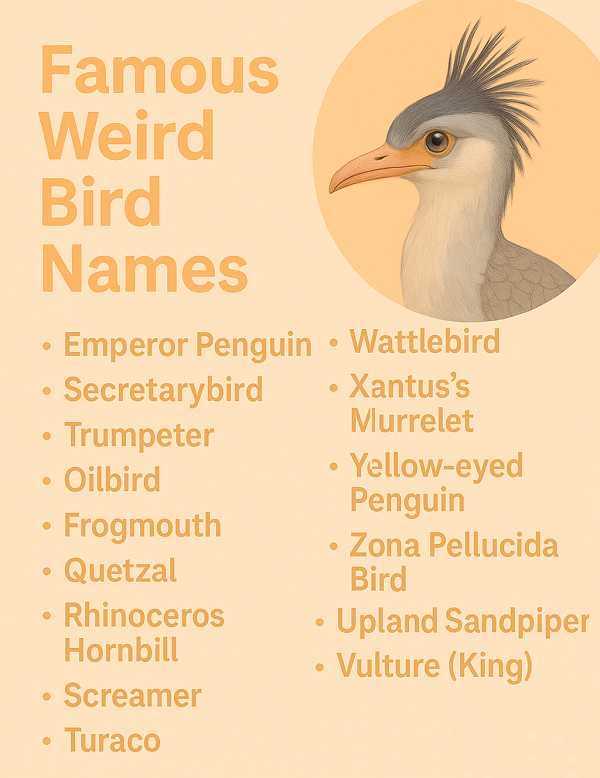 Famous Weird Bird Names