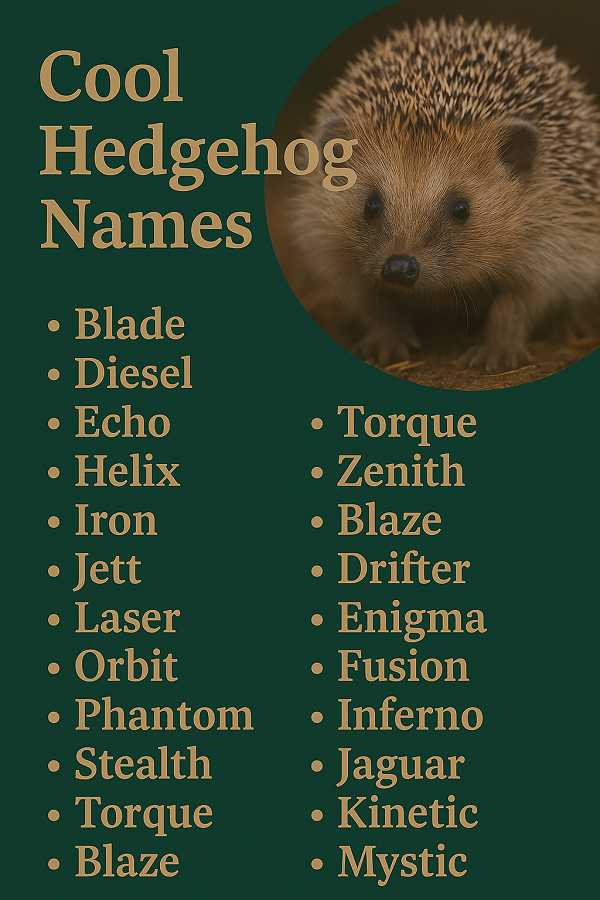 Cool Hedgehog Names