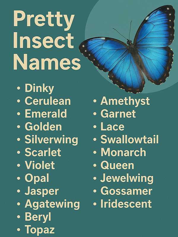 Pretty Insect Names