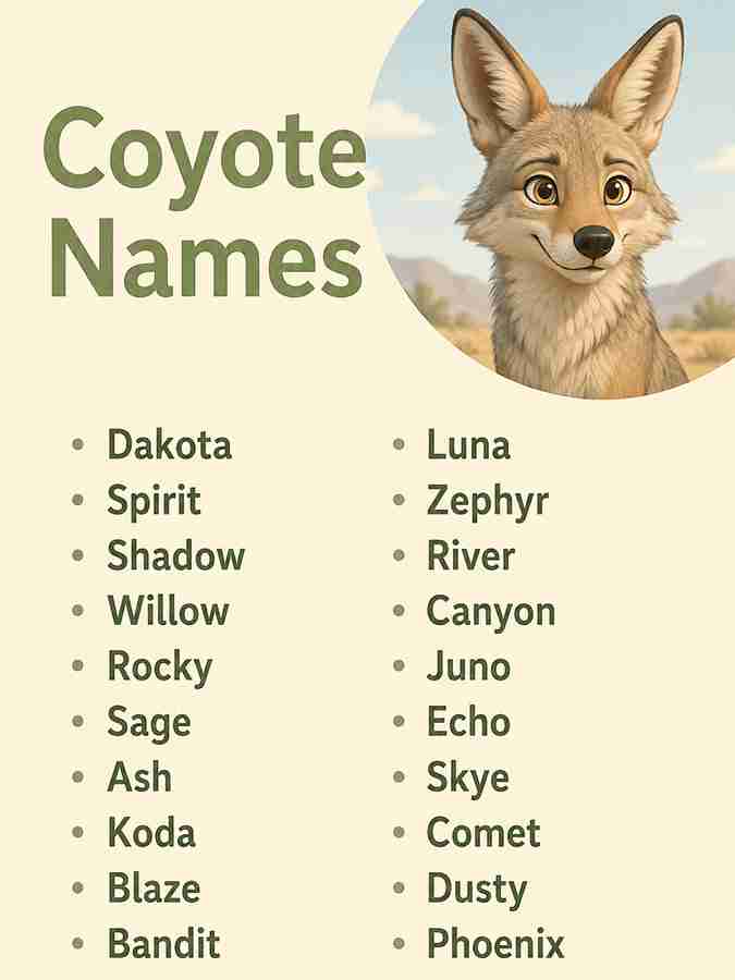 Cartoon Coyote Names